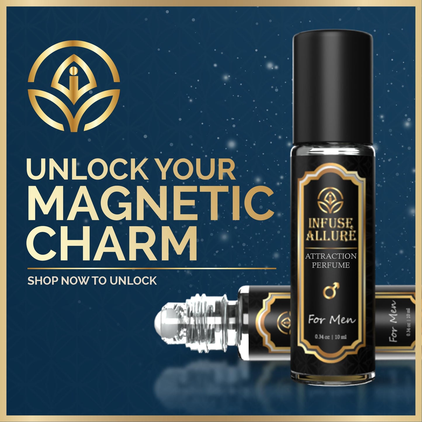 Infuse Allurè Premium Pheromones Perfume Oil for Men - Bold, Extra Strength Formula - Irresistible Fragrance Blend with Jojoba Oil - Long-lasting Beauty & Personal Care Infuse Allurè