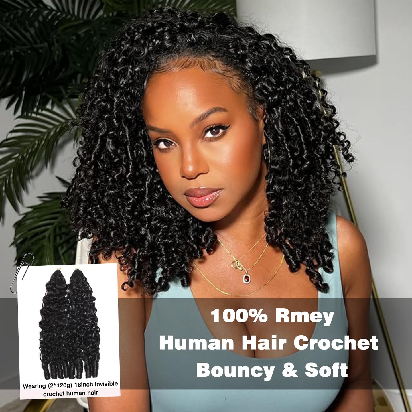 Beauty Queen Burmese Curly Miracle Knots Crochet Human Hair 16inch 60g Ombre Brown P4/27 Knotless Pre-Separated Feather Crochet Real Human Hair 3C4A Beauty and Personal Care Beauty Queen