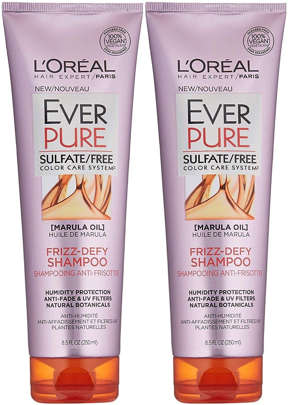 L’Oreal ParisEver Pure Frizz-Defy Marula Oil Conditioner, 8.5 Fl Oz (Pack of 2)