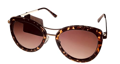 Lucky Brand Womens Tortoise Plastic Cateye Sunglass, Brown Lens Luna