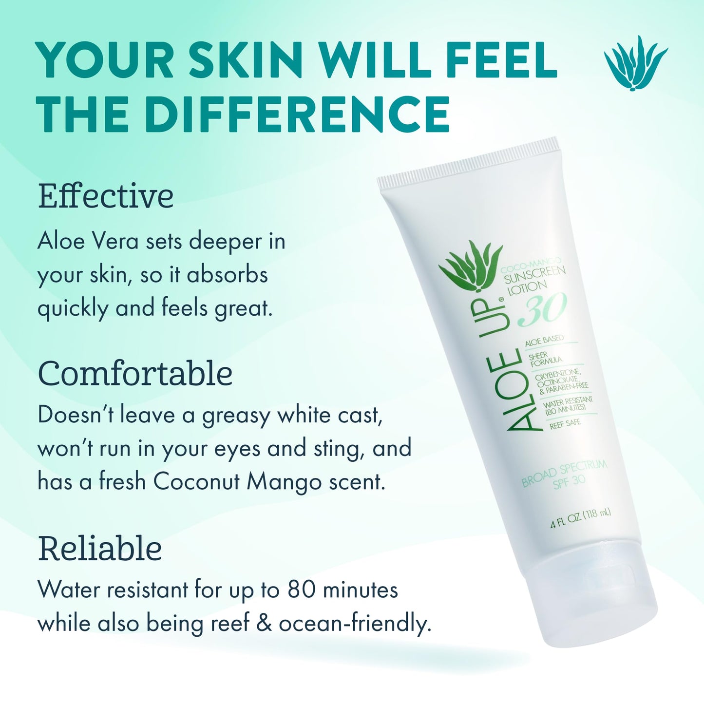 Aloe Up White Collection Sunscreen Spray SPF 30 | Broad Spectrum Sunscreen Mist for Face and Body | Aloe Vera Gel Water Resistant up to 80 Minutes |