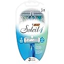 BIC Soleil 4 Women's Disposable 4 Blade Razors, Flexible Blades and Rubber Grip Handle, 3-Pack