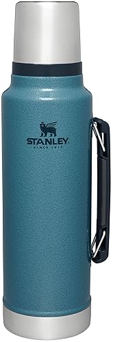 Stanley Classic Legendary Vacuum Bottle 1.5 qt, Wide Mouth with Leakproof Cup Lid, Keep Drinks Hot or Cold, Packable for Travel, Insulated Stainless