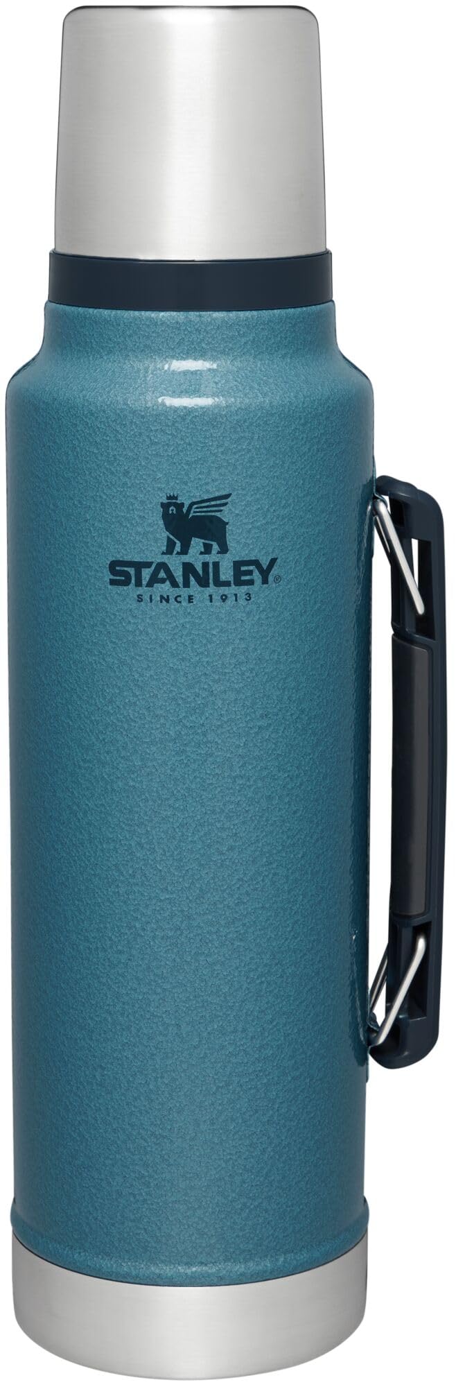 Stanley Classic Legendary Vacuum Bottle 1.5 qt, Wide Mouth with Leakproof Cup Lid, Keep Drinks Hot or Cold, Packable for Travel, Insulated Stainless