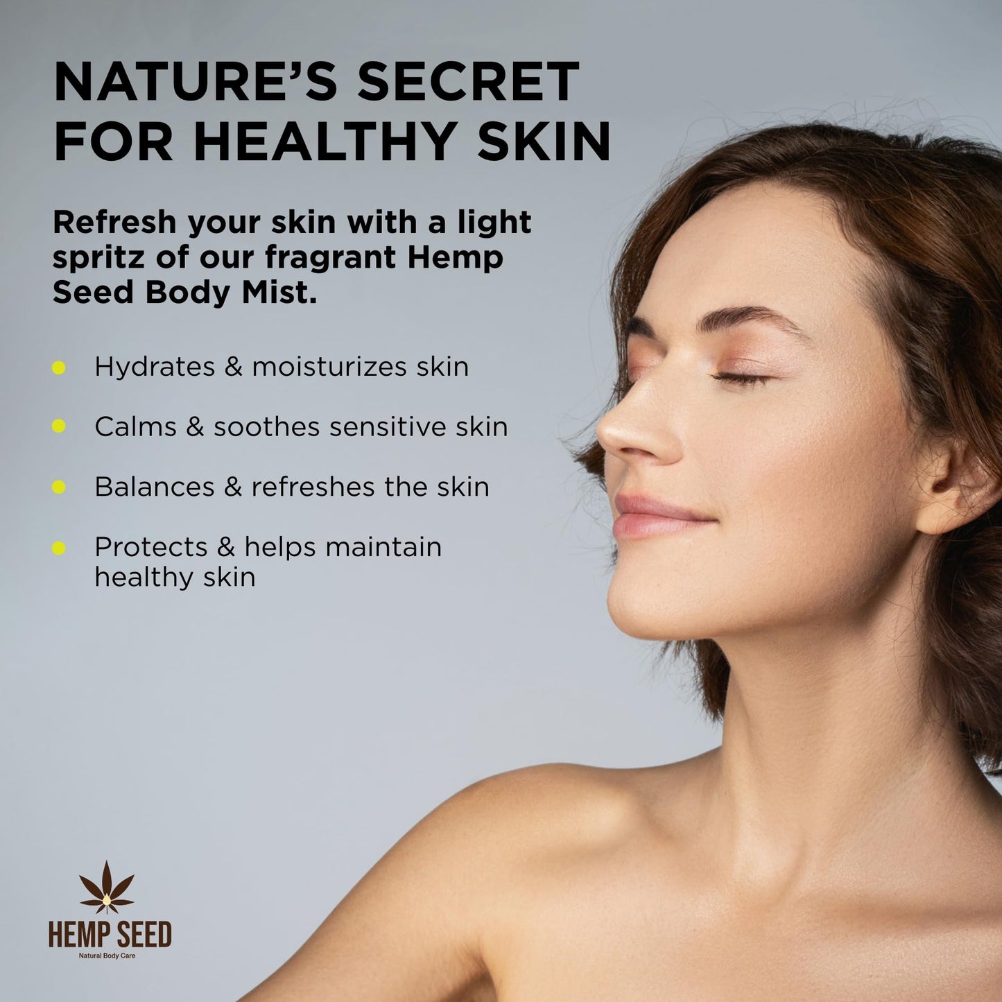 Hemp Seed Body Mist, Nag Champa - 8 fl oz - Moisturizes, Invigorates & Protects Skin - With Hemp Seed Oil, Chamomile & Aloe Vera - Vegan, Cruelty Free