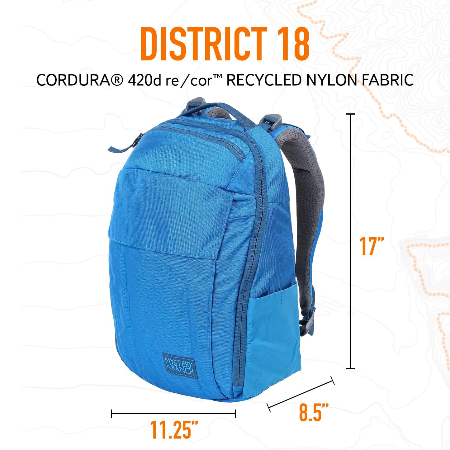 Mystery Ranch District 18 Backpack - Fixed-Harness Bag with Padded Laptop Sleeve - Splash, 18L