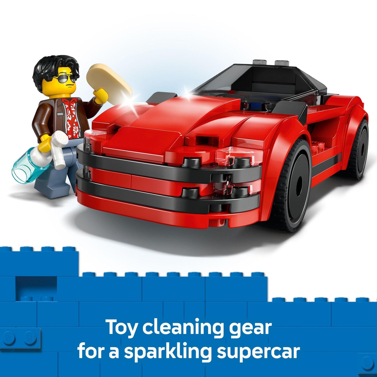 LEGO City Red Sports Car Toy – Building Set for Kids Ages 5+ with Driver Minifigure – Fun Birthday or Holiday Gift – 60448
