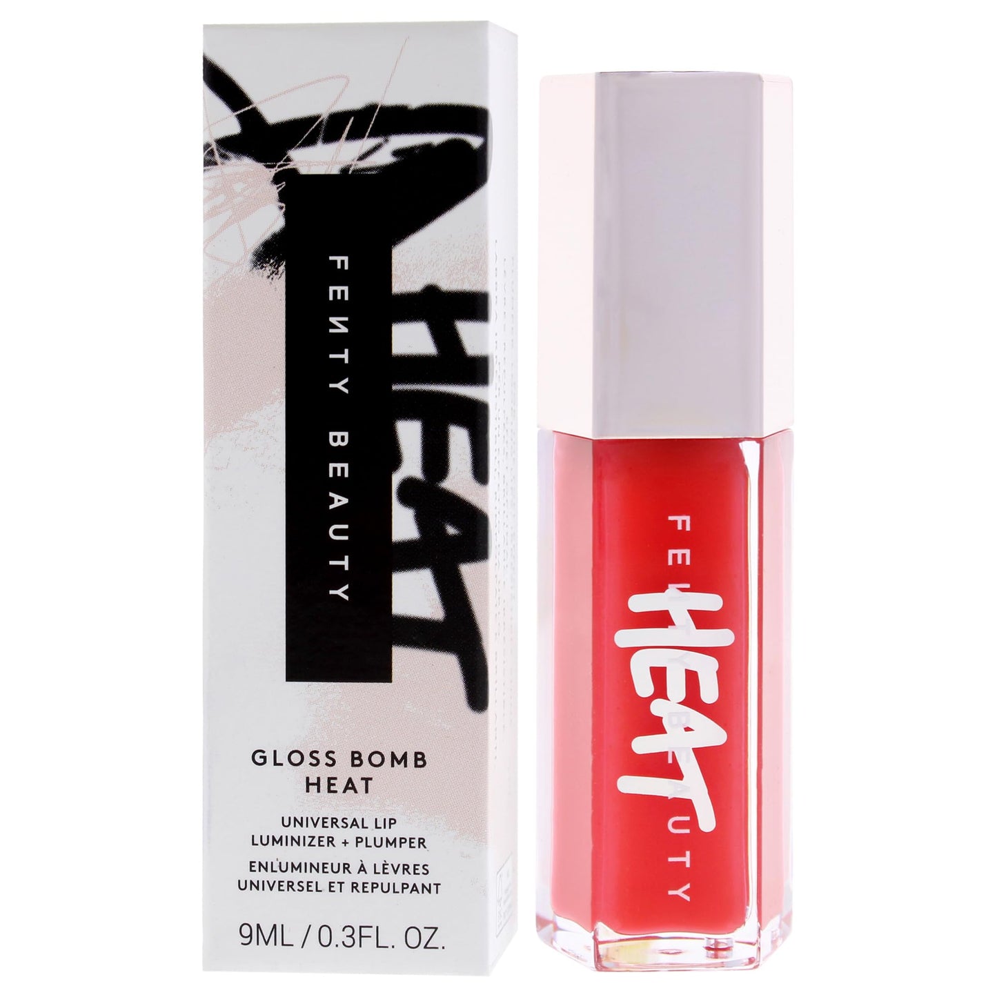 Gloss Bomb Heat Universal Lip Luminizer Plus Plumper - 01 Hot Cherry by Fenty Beauty for Women - 0.3 oz Lip Gloss