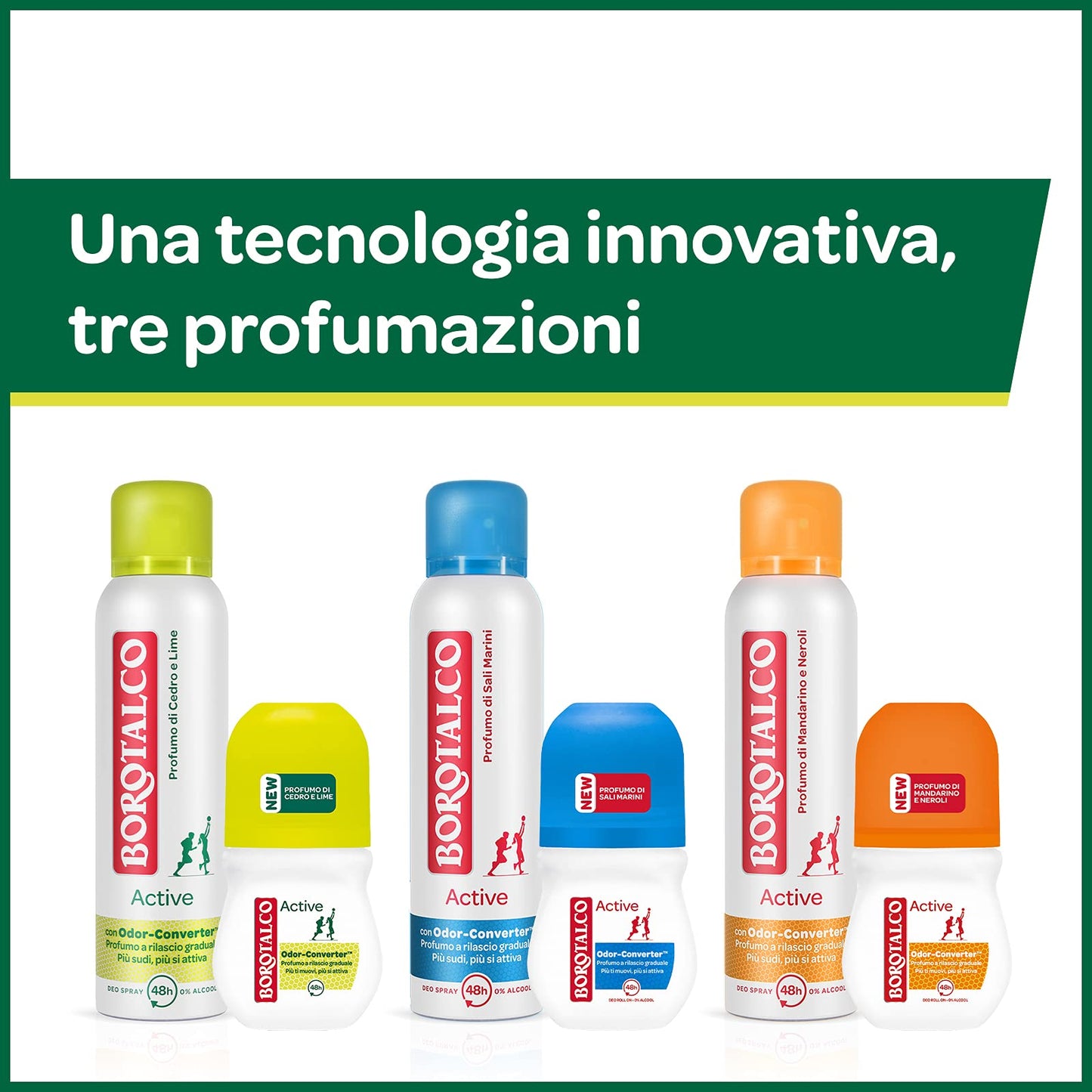 Borotalco: Deo Roll On"active cedar and lime" 50 ml (1.69 fl.oz)