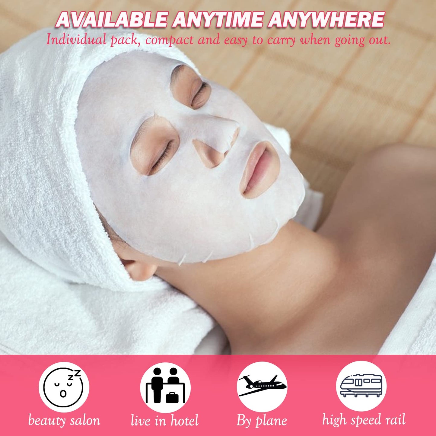 NC 100 pcs Compressed Facial Mask Sheet Skin Care DIY Compressed Disposable Facial Masks Skin Care Face Sheet Facial Paper Natural Cotton Wrapped