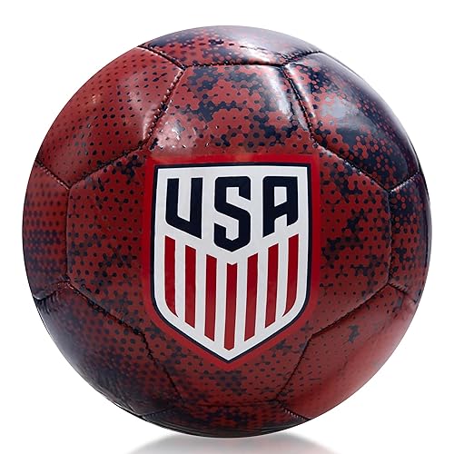Icon Sports Officially Licensed US Soccer Federation Soccer Ball - USA01BL Navy Size 5