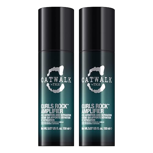 Catwalk Curls Rock Amplifier Shaping Cream by TIGI 2-Pack - Curl Cream for Defining Wavy, Curly Hair - Flexible Hold, Frizz Control + Anti-Humidity