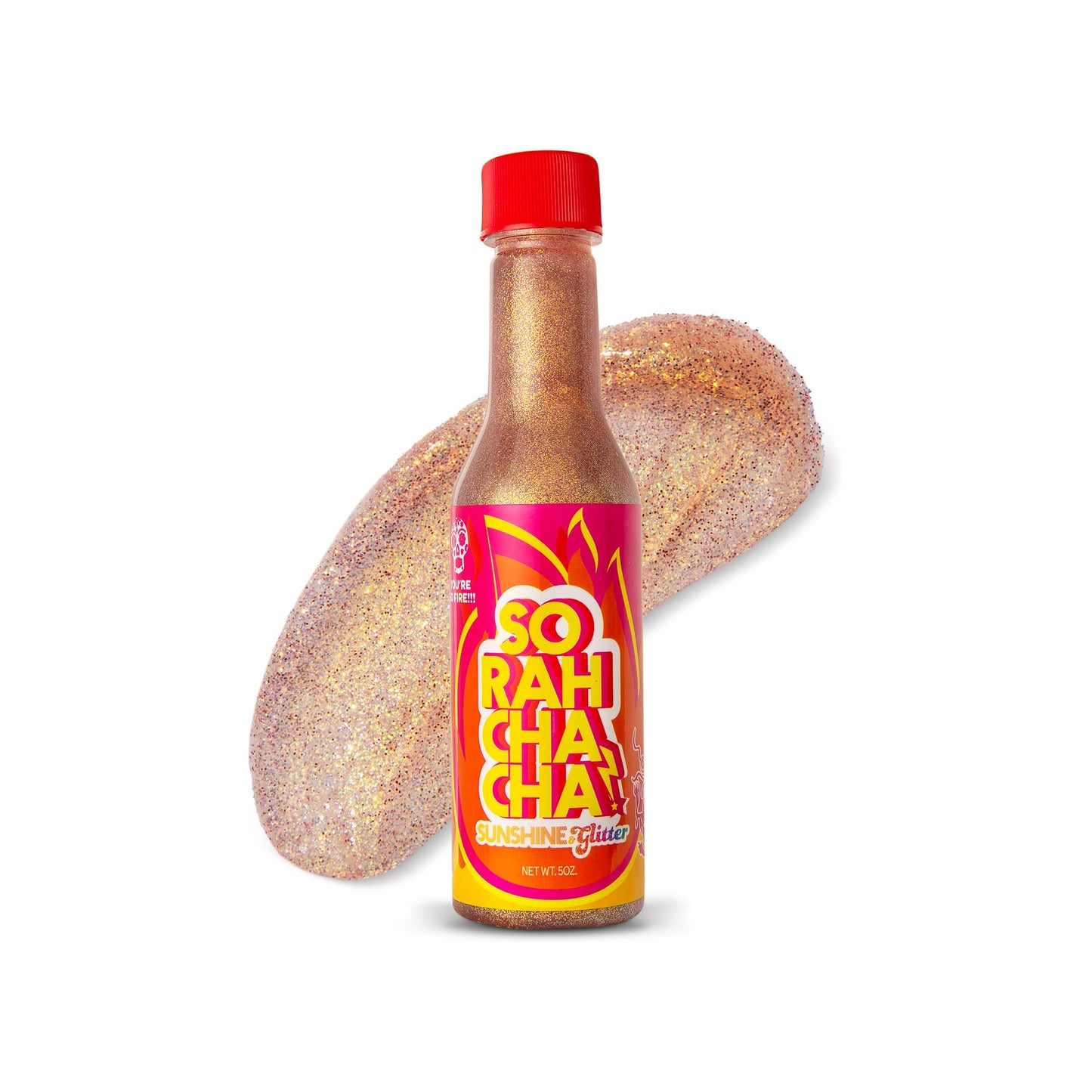 Sunshine & Glitter - SoRahChaCha! - Holographic Body and Face Glitter Gel - Glitter Makeup for Cosplay Biodegradable Glitter, Rose Gold Color, Vegan