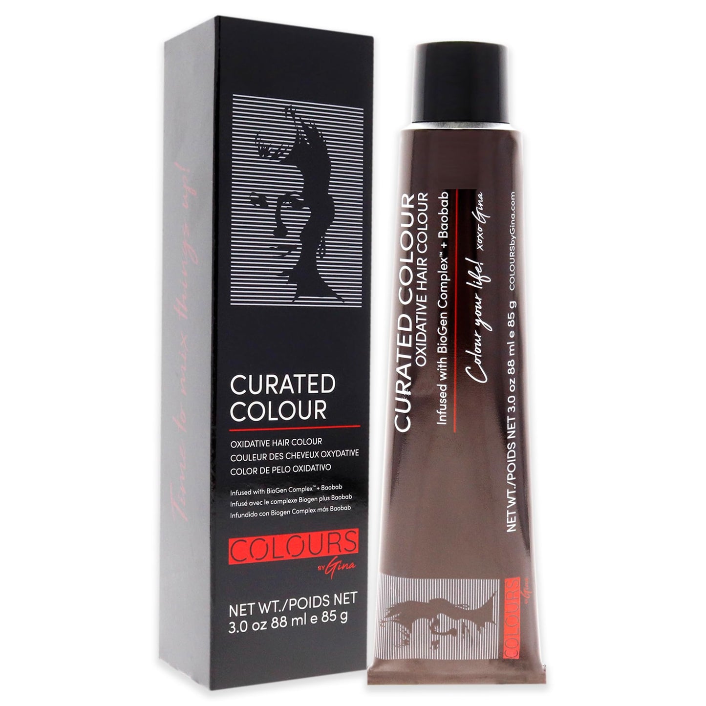 Colours By Gina Curated Colour - 5.35-5GM Light Golden Mahogany by Colours By Gina for Unisex - 3 oz Hair Color