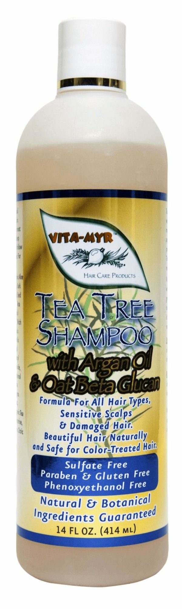 Vitamyr Tea Tree Hair Care Set 16 Oz Natural Shampoo & 16 Oz Natural Conditioner Botanical Ingredients Vegan & Gluten Free Safe & Effective for all