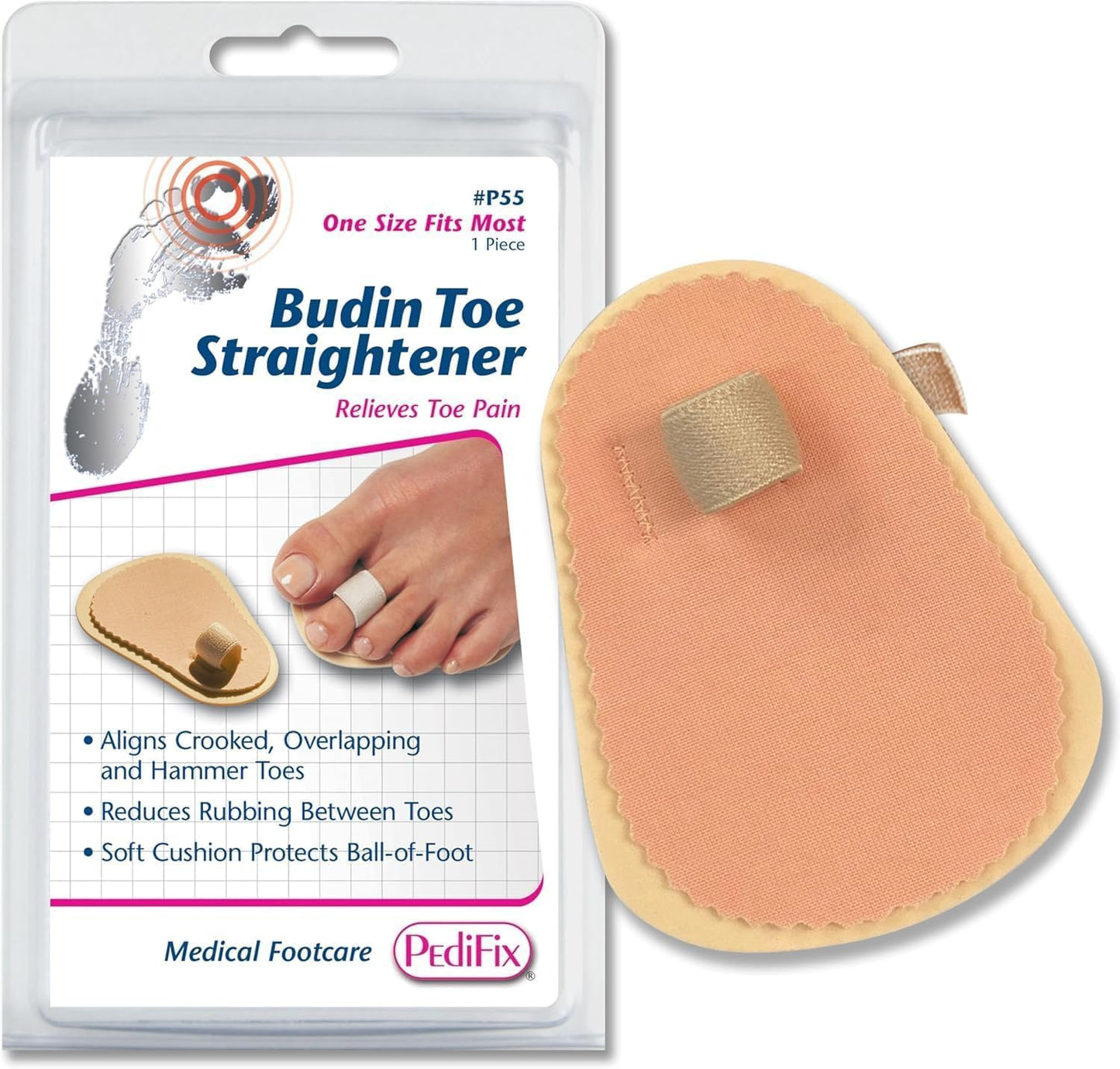 Pedifix Budin Toe Straightener with Metatarsal Cushion Pad - Pack of 6 Beauty & Personal Care Pedifix