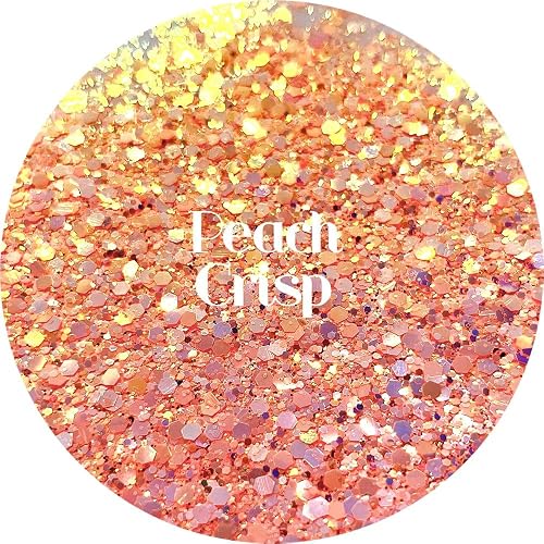 Peach Polyester Glitter | Craft Glitter | Glitter for Arts & Crafts | Tumblers | Cosmetics | Nails | Epoxy Resin Art | Slime | DIY | Body Glitter | 1