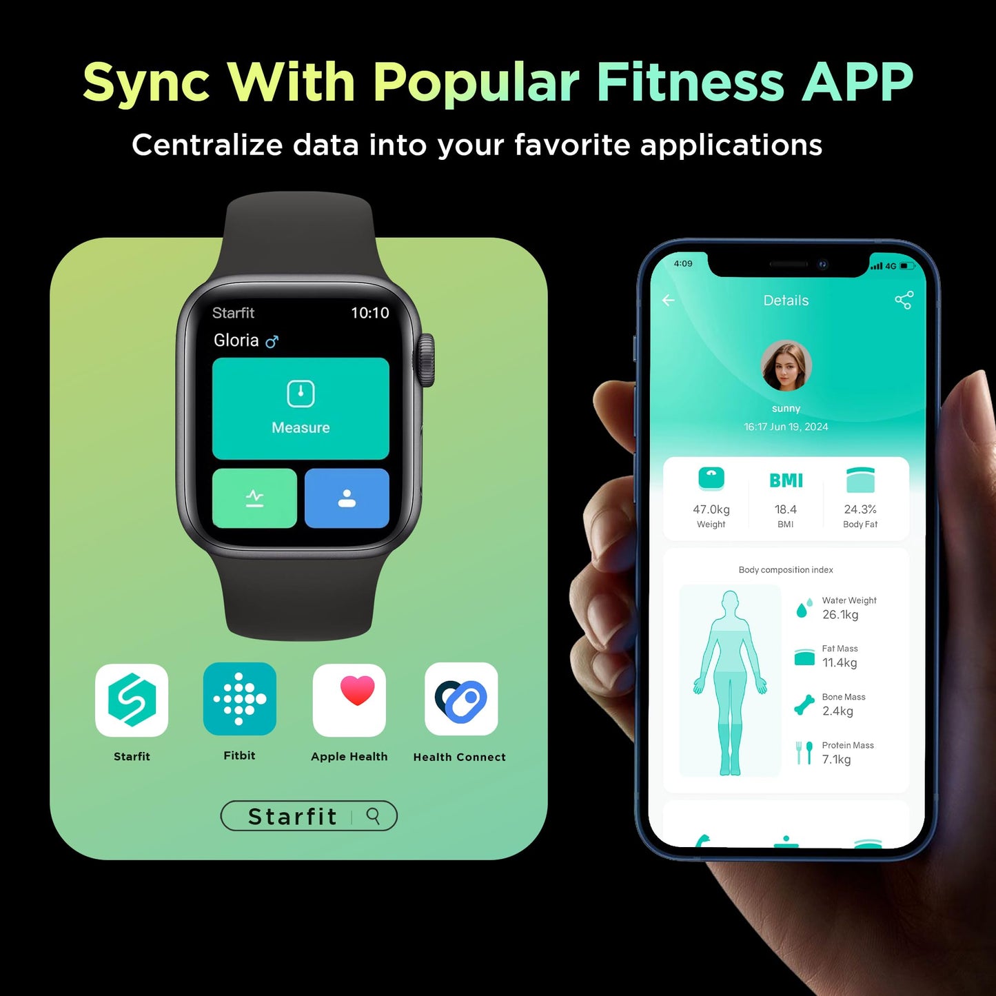 RunStar Smart Scale for Body Weight FSA&HSA Eligible, 8-Electrode Digital Bathroom Scale with BMI, Body Fat Percentage & Muscle Mass to 28 Bodyโฆ