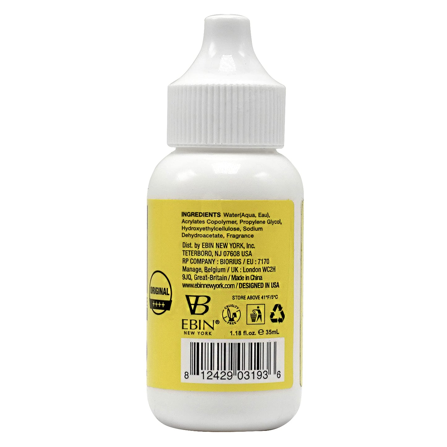 EBIN NEW YORK Wonder Lace Bond Wig Adhesive Extra Mega Hold 1.18oz/35ml | Invisible, Water & Oil-Resistant | Non-Toxic, Light Hold for Poly & Lace