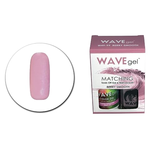 WAVEGEL Soak-0ff Gel & Nail Lacquer Matching Duo Set - Berry Smooth - W4999-4999 I 0.5 Oz Beauty & Personal Care WAVE gel