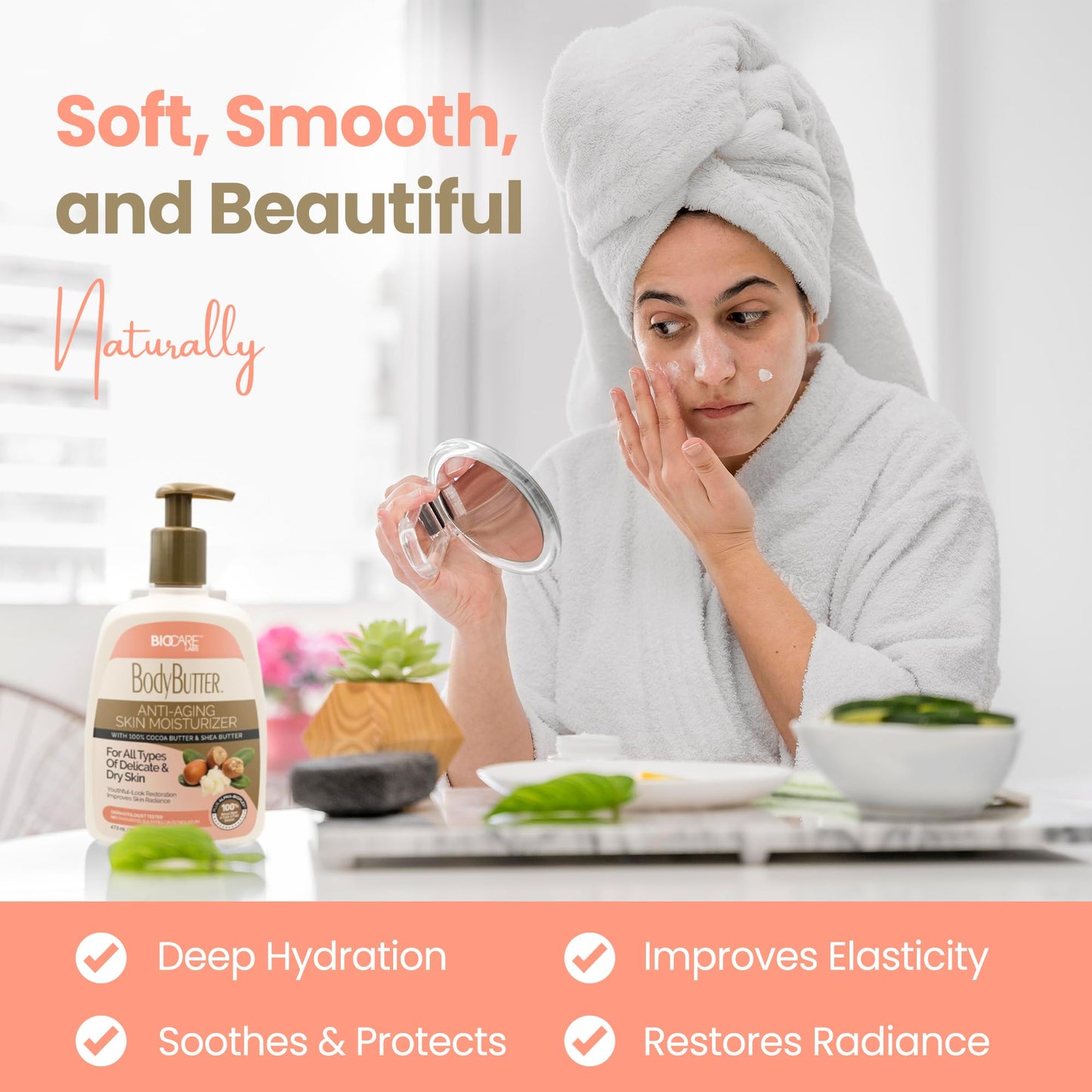 Biocare Body Butter - Infused with Cocoa Butter & Shea Butter plus Alpha-Bioplex for Youthful-Looking, Radiant Complexion, Hydrated, Smoother, Firmer