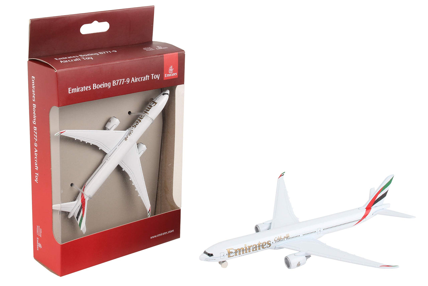 Daron Toy Airplane – Emirates 777x – Die-Cast Metal Model Airplane Toy with Plastic Parts for Kids Ages 3+