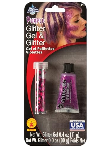 Rubies Chunky Purple Loose and Gel Glitter Makeup Set .4 Ounces