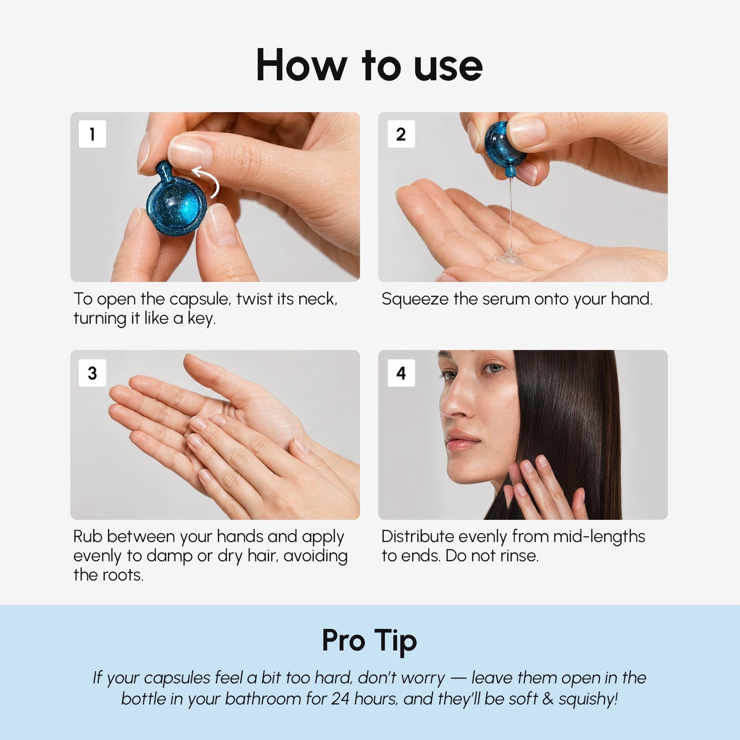 MAREE Hair Serum for Frizzy Dry Hair - Styling Capsules with Keratin, Argan Oil, Vitamins A E B5 - UV & Heat Protectant Frizz Control Serum for Women Beauty and Personal Care MAREE