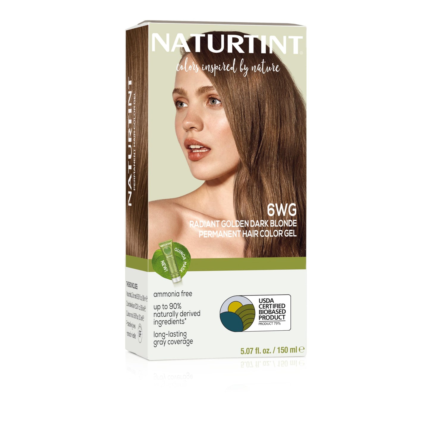Naturtint 6WG Radiant Golden Dark Blonde Permanent Hair Color (Pack of 1), Ammonia Free, Vegan, Cruelty Free, up to 100% Gray Coverage, Long Lasting