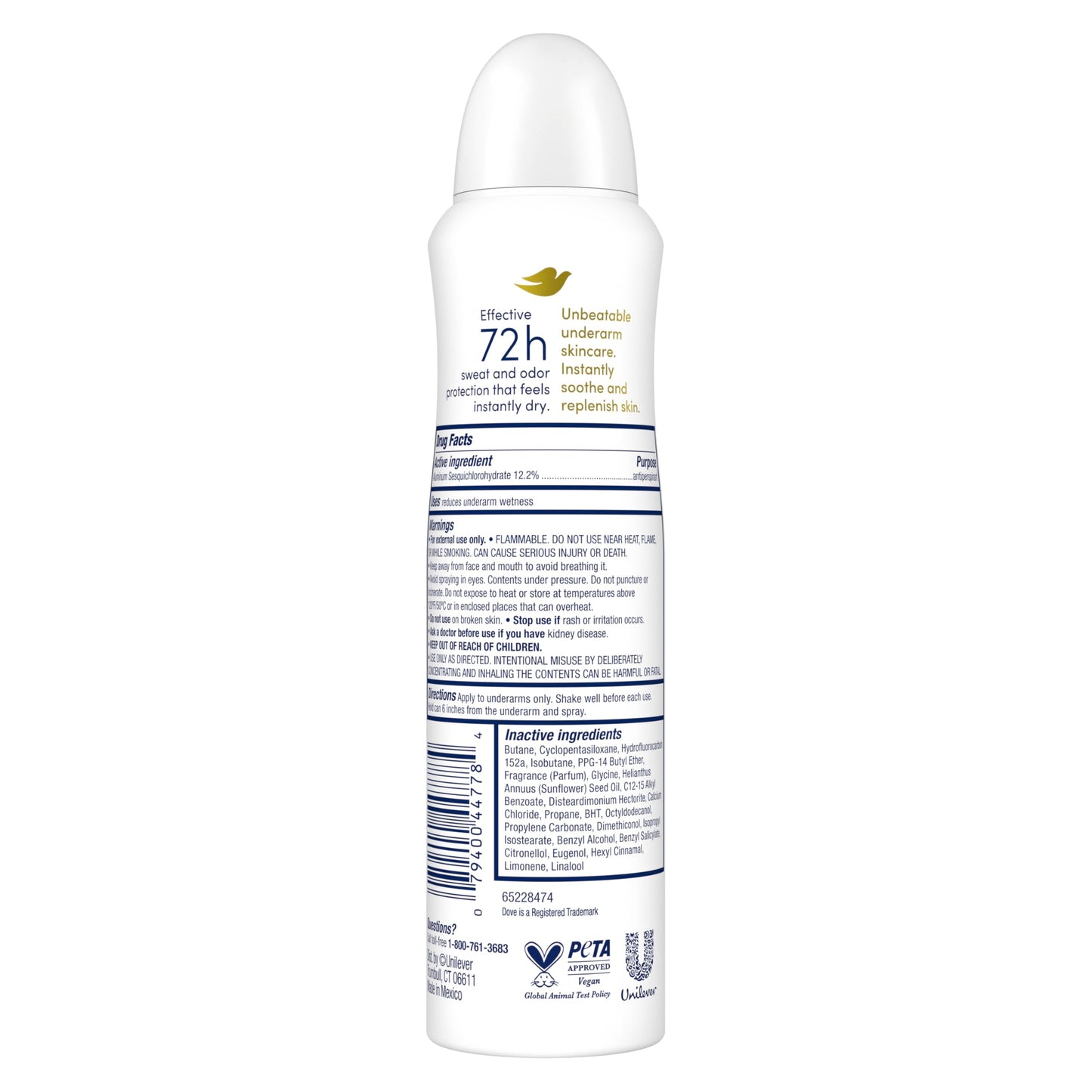 Dove Antiperspirant Deodorant Sheer Cool Invisible Dry Spray 3.8 oz (Pack of 4) Beauty and Personal Care Dove