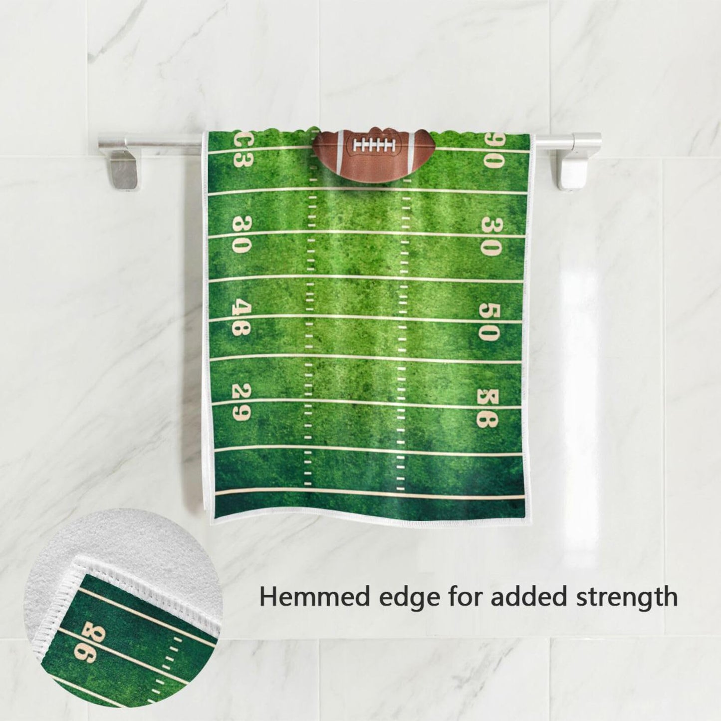 Vdsrup Grunge American Football Hand Towels Sports Field Towel Soft Bath Bathroom Towels Thin Guest Kitchen Tea Towels Dish Washcloths Housewarming…