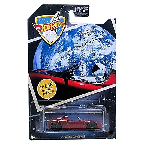 Hot Wheels 2019 Greetings From Space '08 Tesla Roadster, Maroon