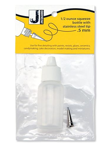 Jacquard Small Applicator Bottle, 1/2 fl. oz., Metal Tip, .5mm
