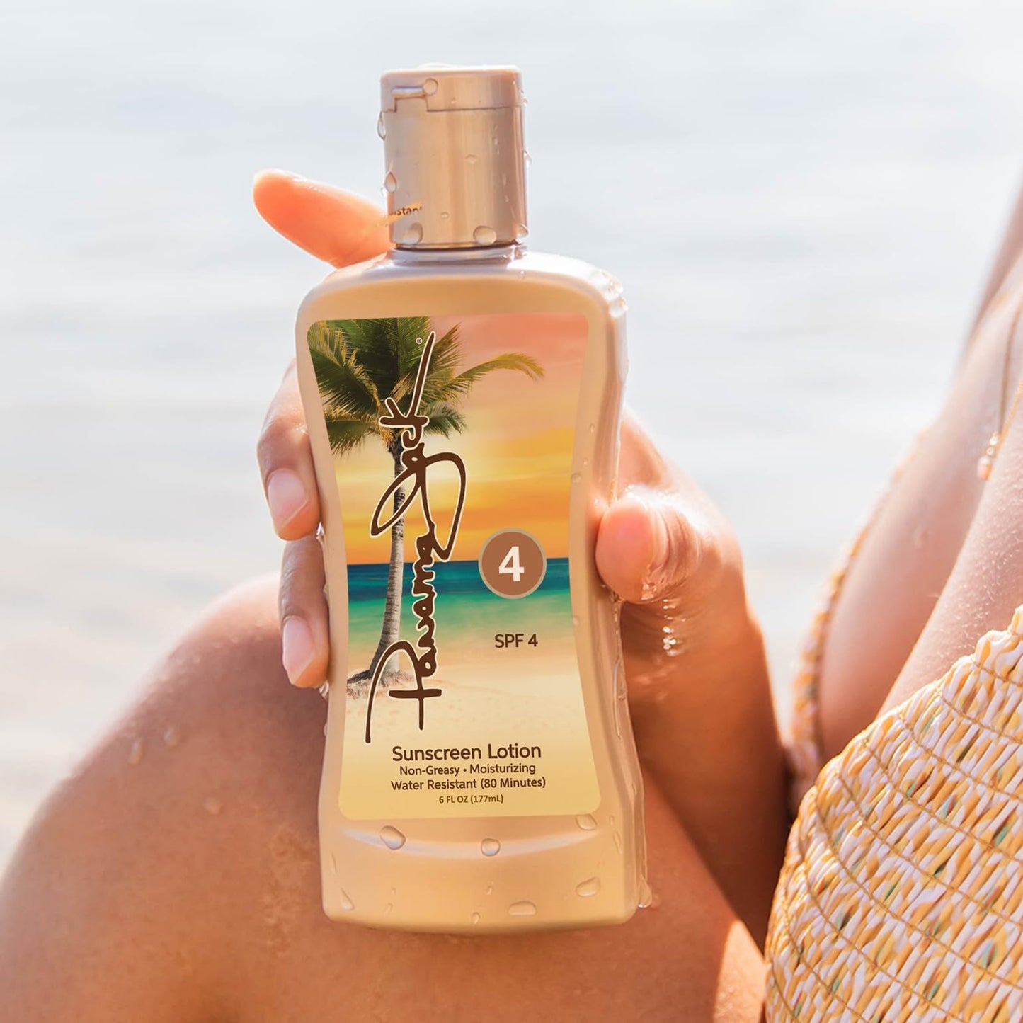 Panama Jack Sunscreen Tanning Lotion - SPF 4, PABA, Paraben, Gluten & Cruelty Free, Antioxidant Moisturizing Formula, 6 FL OZ (Pack of 1)