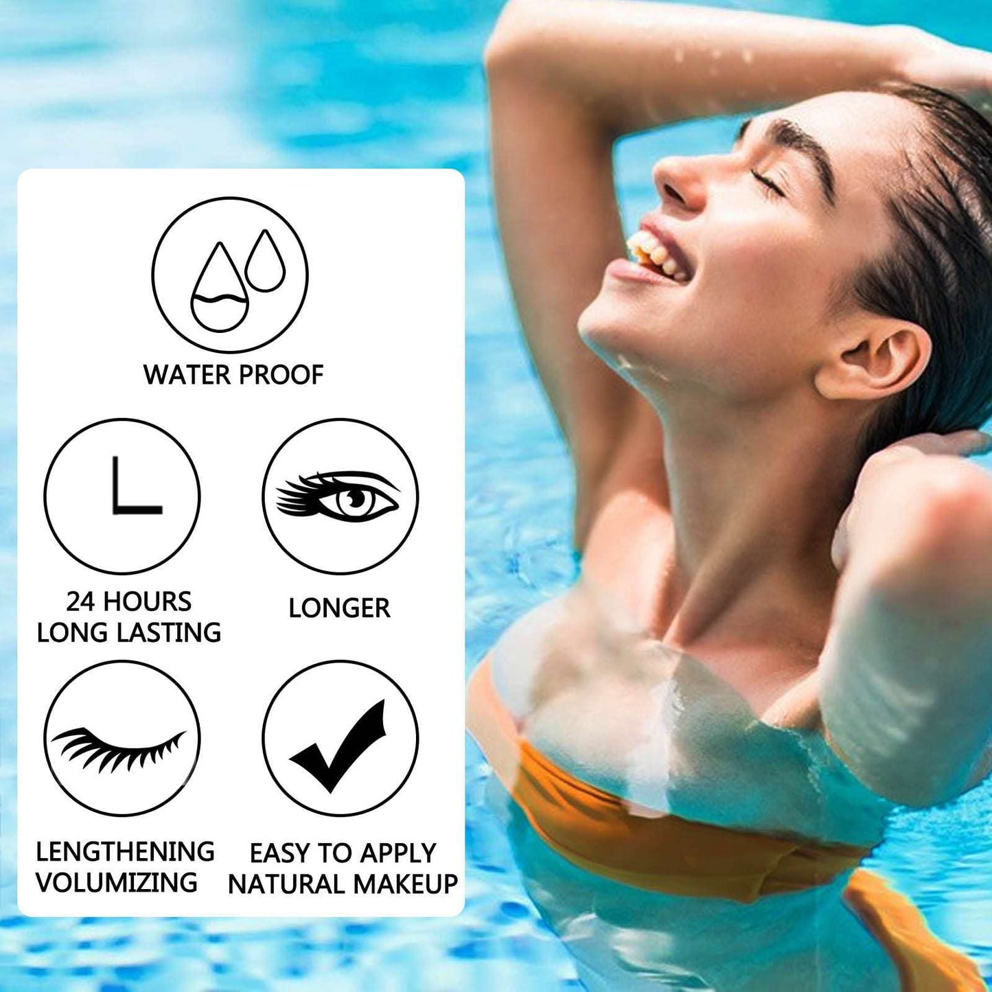 Brown Mascara Lashes Waterproof Fast Dry Eyelashes Eye Makeup Volumizing Lengthening Defining Curling Multiplying Buildable Formula