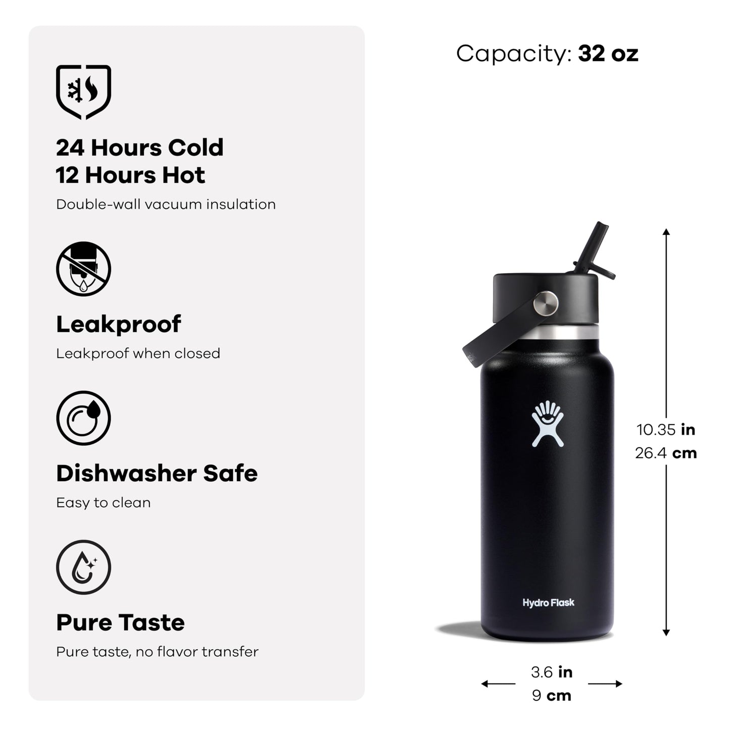 Hydro Flask 40 Oz Wide Flex Straw Cap Trillium