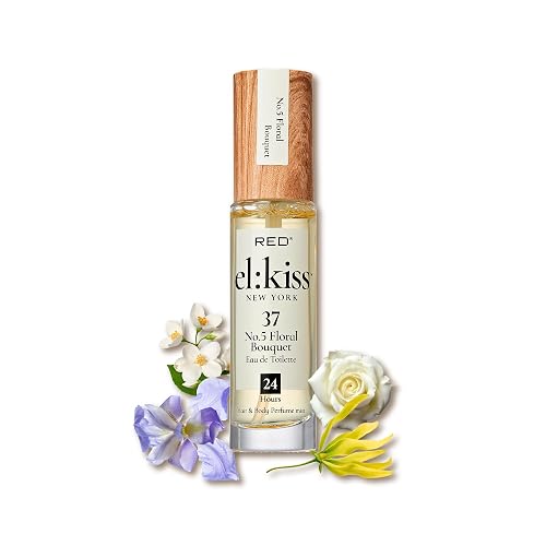 EL:KISS Hair Perfume & Body Mist, No 5 Floral Bouquet Inspired by No. 5 Eau de Toilette 30mL (1.01 Fl Oz), Hydrating & Long-Lasting, Alcohol & Mineral Beauty & Personal Care EL:KISS