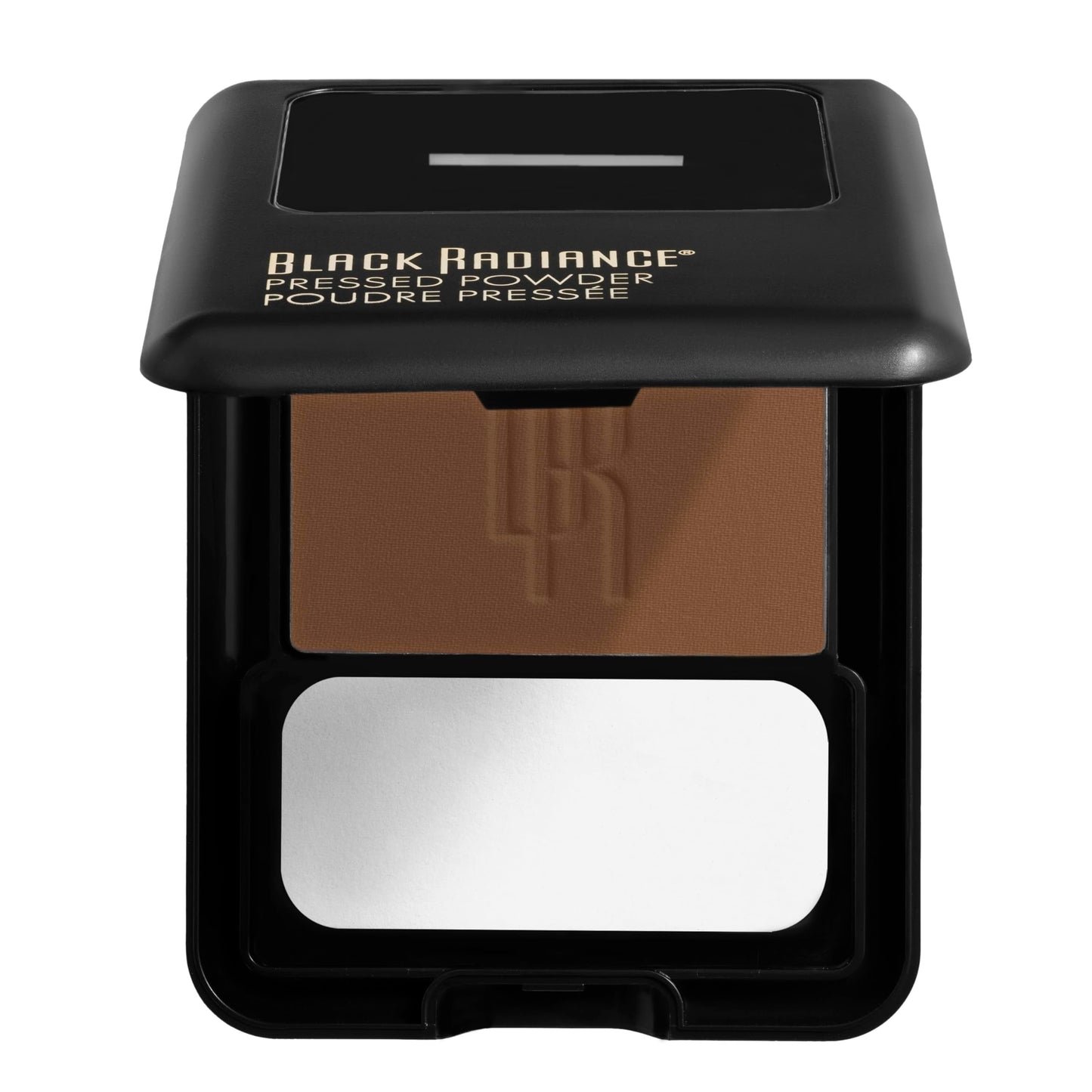 Black Radiance Pressed Powder, Pigment-Rich Matte Finish for Light Skin Tones, Oil-Absorbing Compact with Mirror & Sponge - Creamy Beige