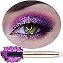 Daeuwiutr Purple Eyeshadow Stick for Eye Makeup, Cream Smooth Shimmer Glitter Eyeshadow Pencil, Hypoallergenic Waterproof Long Lasting Eye Shadow