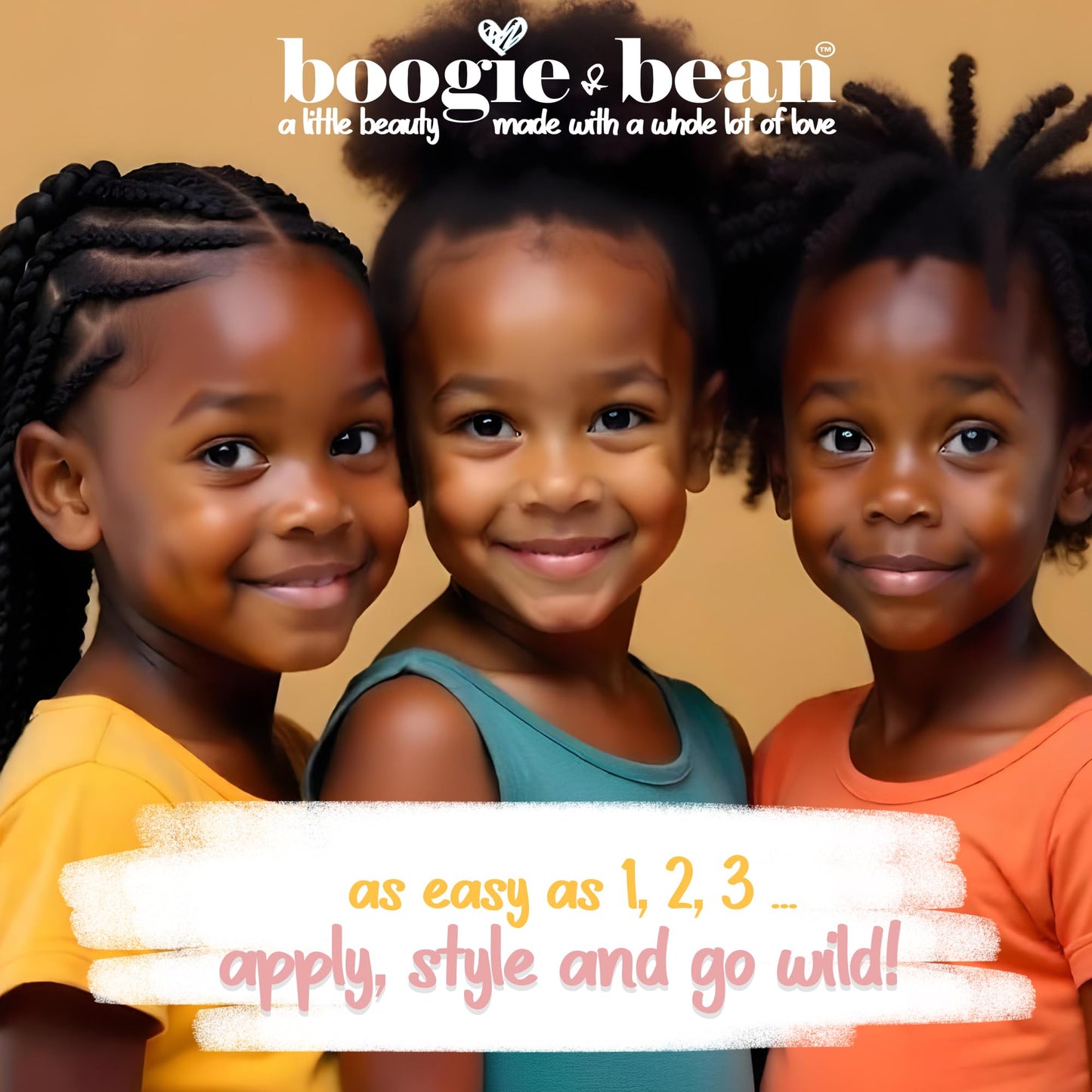 Boogie and Bean Hair Styling Creme or Pomade for Thick and Curly Hair Kids with Locs, Curls, Twists & Braids, Made with Natural Oils like Coconut