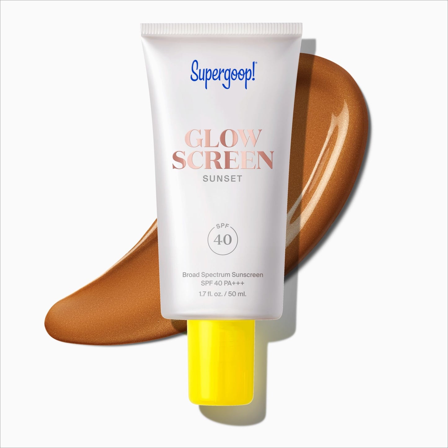 Supergoop! Glowscreen SPF 40, Sunset (Deep Bronze Glow) - 1.7 fl oz - Glowy Primer + Broad Spectrum Tinted Sunscreen - Helps Filter Blue Light