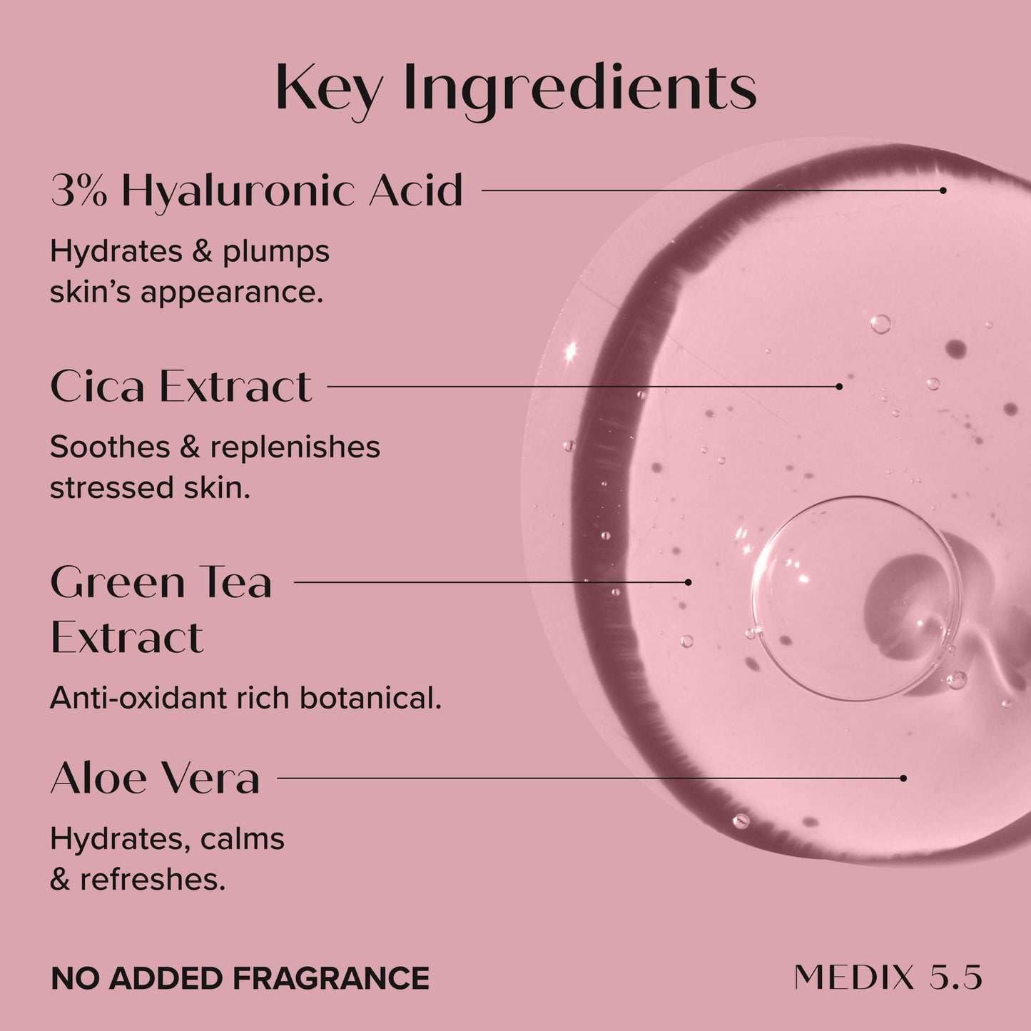 MEDIX 3% Concentrated Hyaluronic Acid Hydrating Gel Body Booster Dry Skin Moisturizer, Anti Aging Skin Care Booster For Restoring Skin Barrier