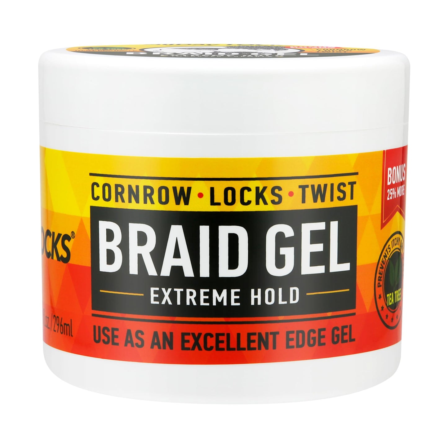 AllDay Locks Braid Gel Extreme Hold - Braiding Gel for Cornrows, Locks, & Twisting, Moisturizing Edge Control for Women and Men, Natural Formula