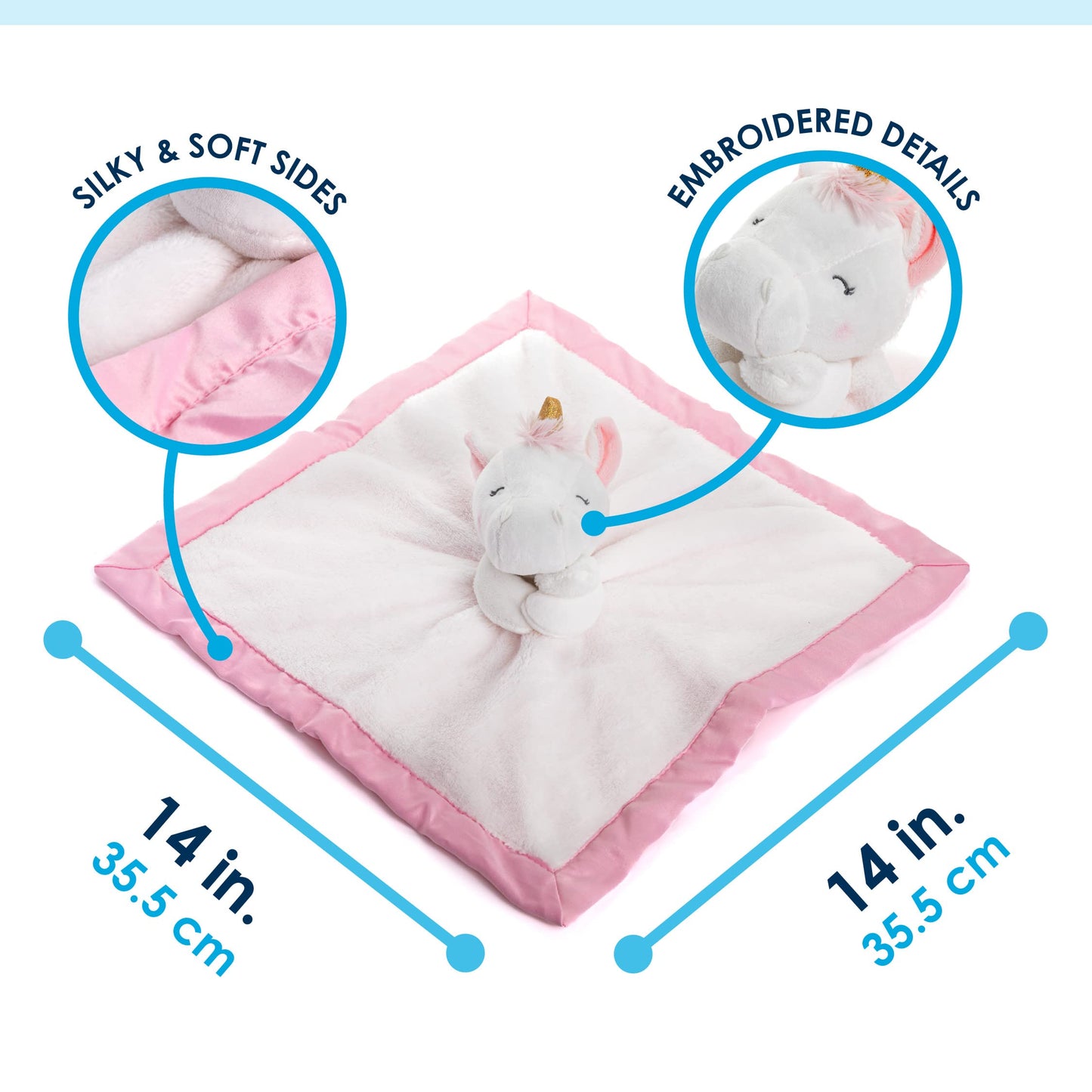 KIDS PREFERRED Unicorn Plush Stuffed Animal Snuggler Blanket