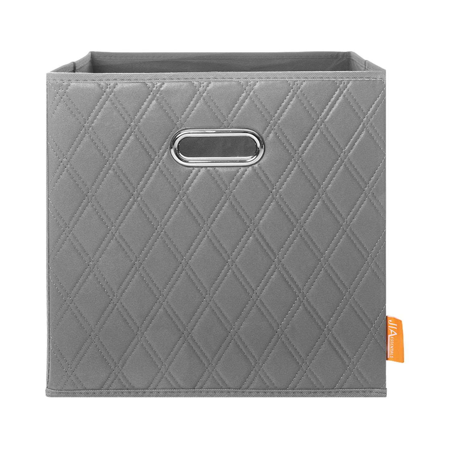 JIAessentials Gray Foldable Storage Baskets Cube Bins Set Of 2