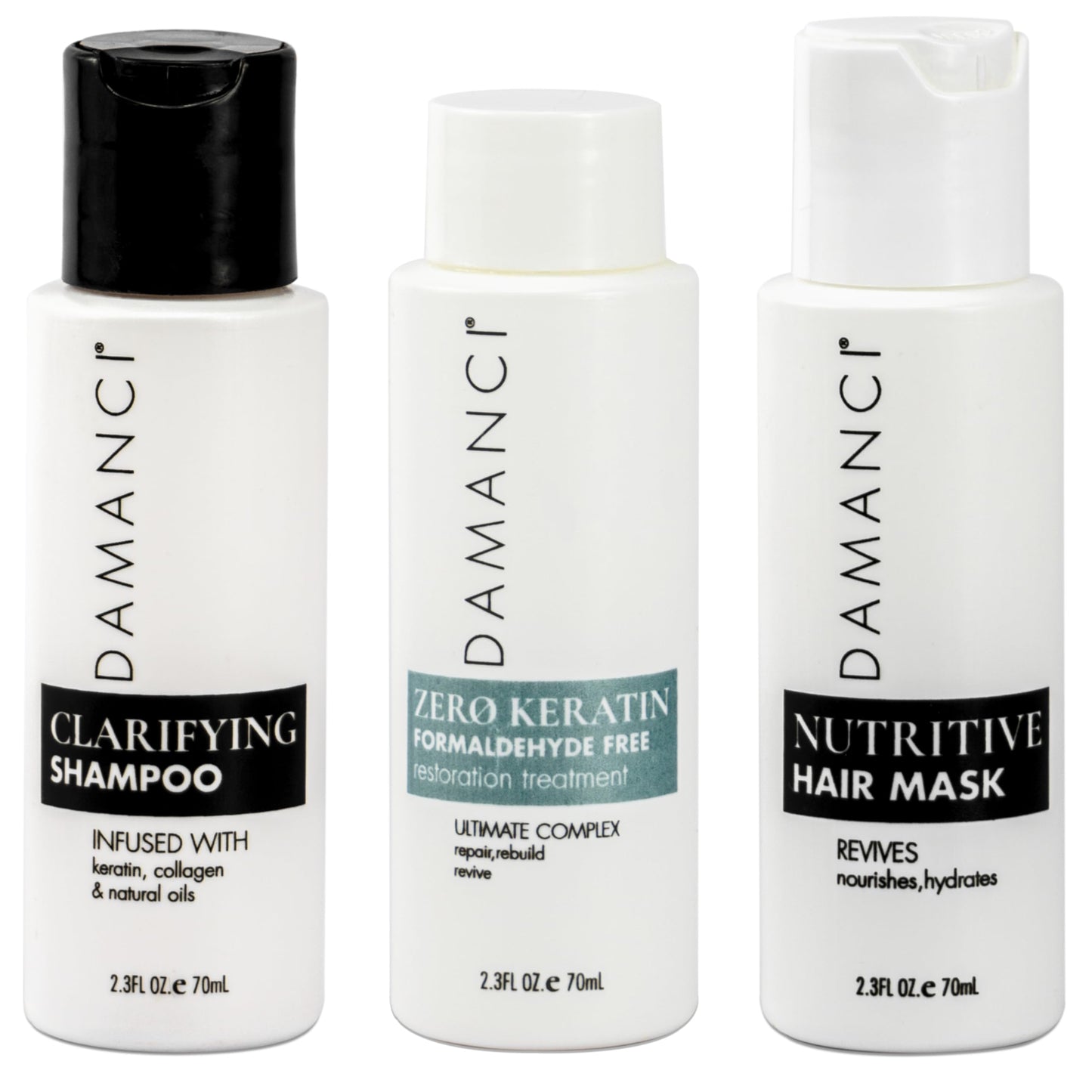 DAMANCI ZerO Keratin Revival Kit, Formaldehyde Free Keratin Hair Treatment, Tratamiento Para el Cabello, Keratina Organica sin Formol y Mascarilla