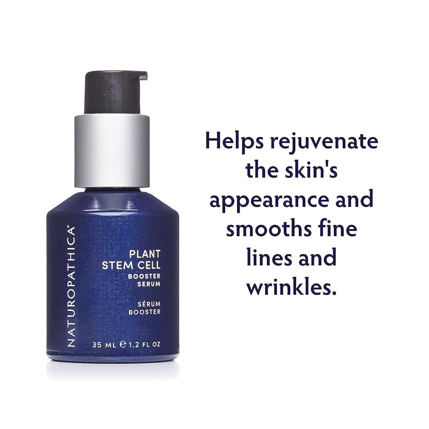 Naturopathica Plant Stem Cell Booster Serum, Daily Anti-Aging Face Serum to Smooth Fine Lines, Firming Facial Serum Helps Plump & Protect Skin, 1.18