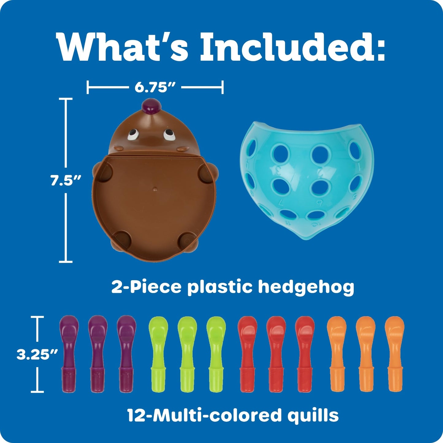 Learning Resources Spike The Fine Motor Hedgehog – Montessori Toddler Toy for Stacking, Sorting & Matching, Educational Gift for Kids Ages 18m+