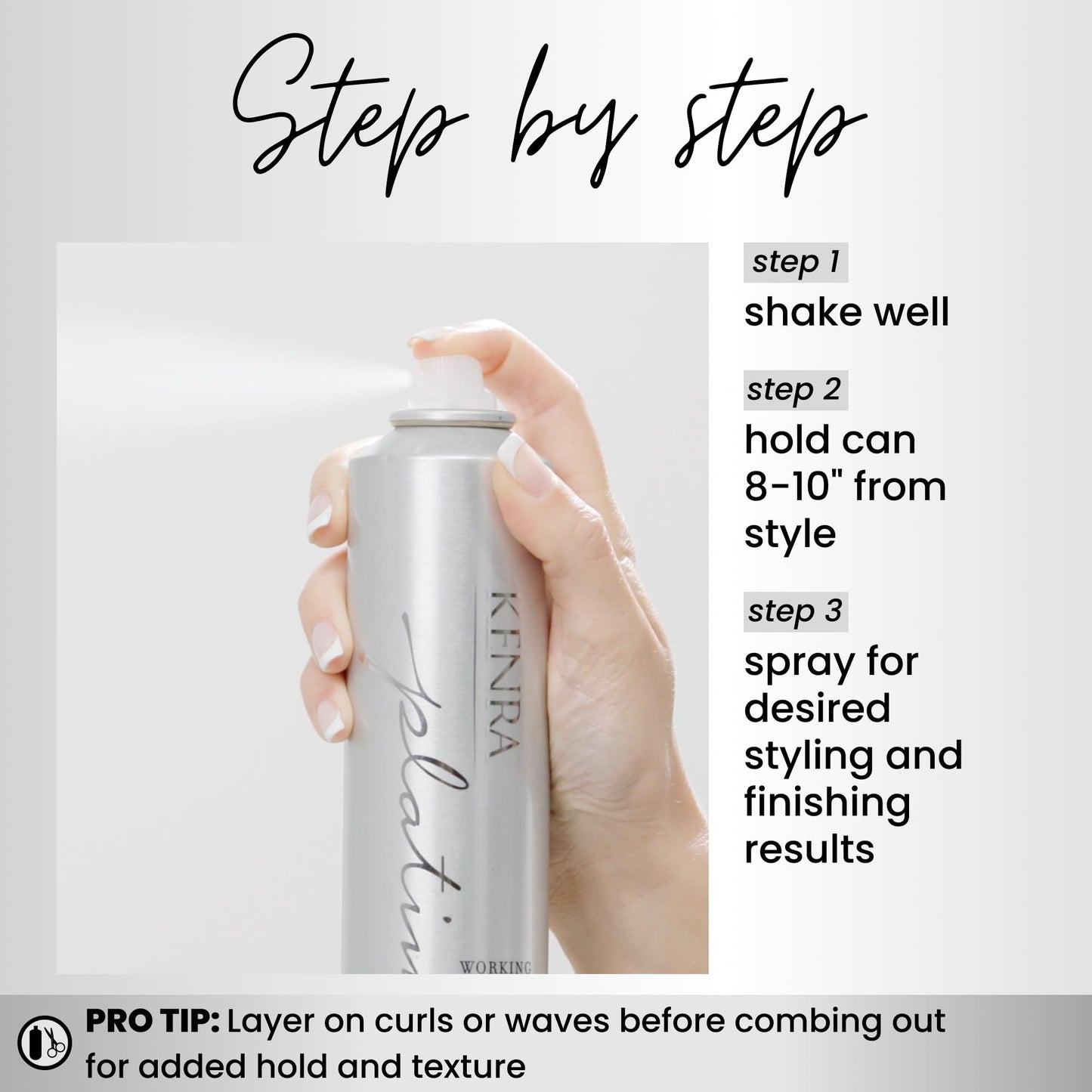 Kenra Professional Platinum Working Spray 14 80% | Flexible Hold Hairspray | Fast-Drying, Non-Sticky | Creates Volume & Texture | Leaves Hair