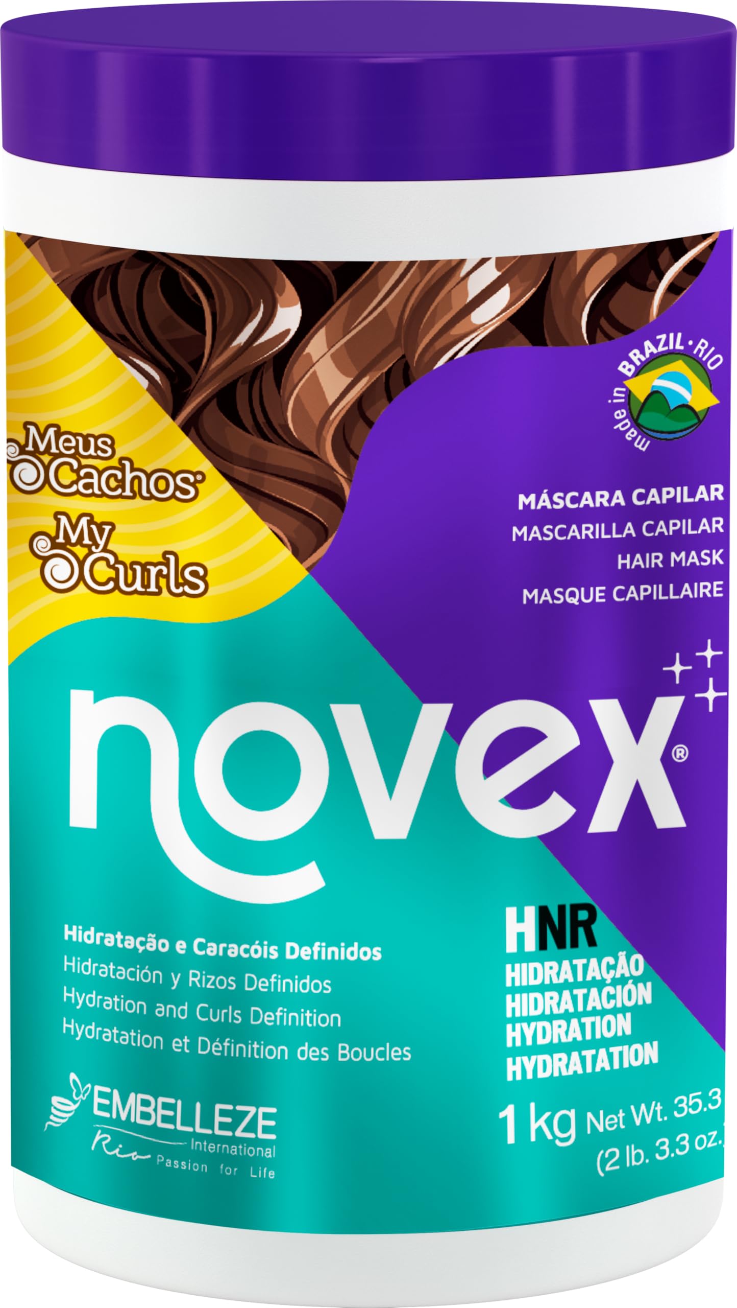 Novex My Curls Deep Conditioning Mask, 35 oz - Enhanced with a Mix of Oils and Cranberry Extract (Suitable for All Curls)